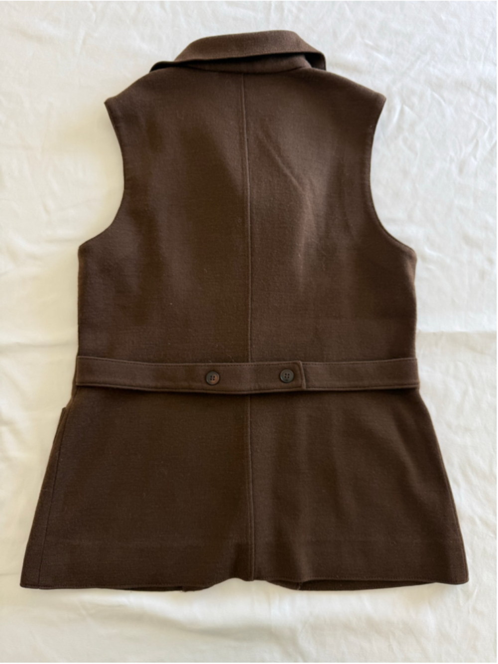 Women's Vintage Act III Brown Button-Front Vest - Picture 7 of 7